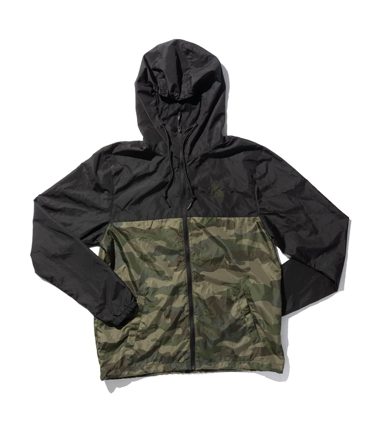 100 Miles Black Forest Camo Lightweight Windbreaker Jacket