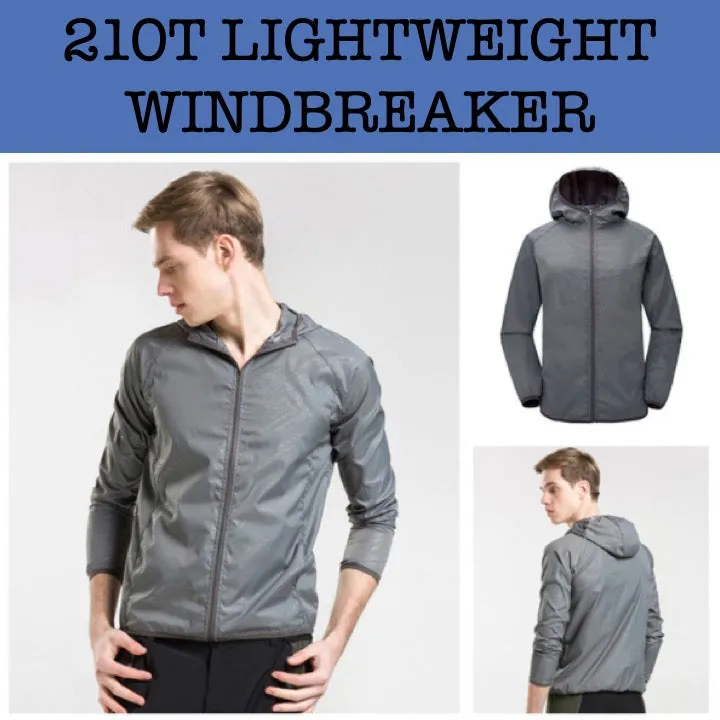 210T Lightweight Windbreaker in Pouch
