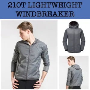 210T Lightweight Windbreaker in Pouch
