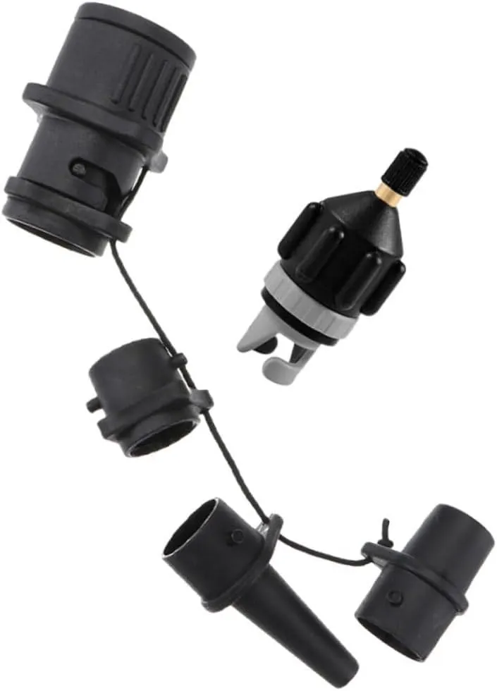2Pcs Multifunction Air Pump Adapter Inflatable Boat Sup Pump Valve Connector for Kayaking Lightweight and Durable Design No Air Leakage Easy to Carry and Store
