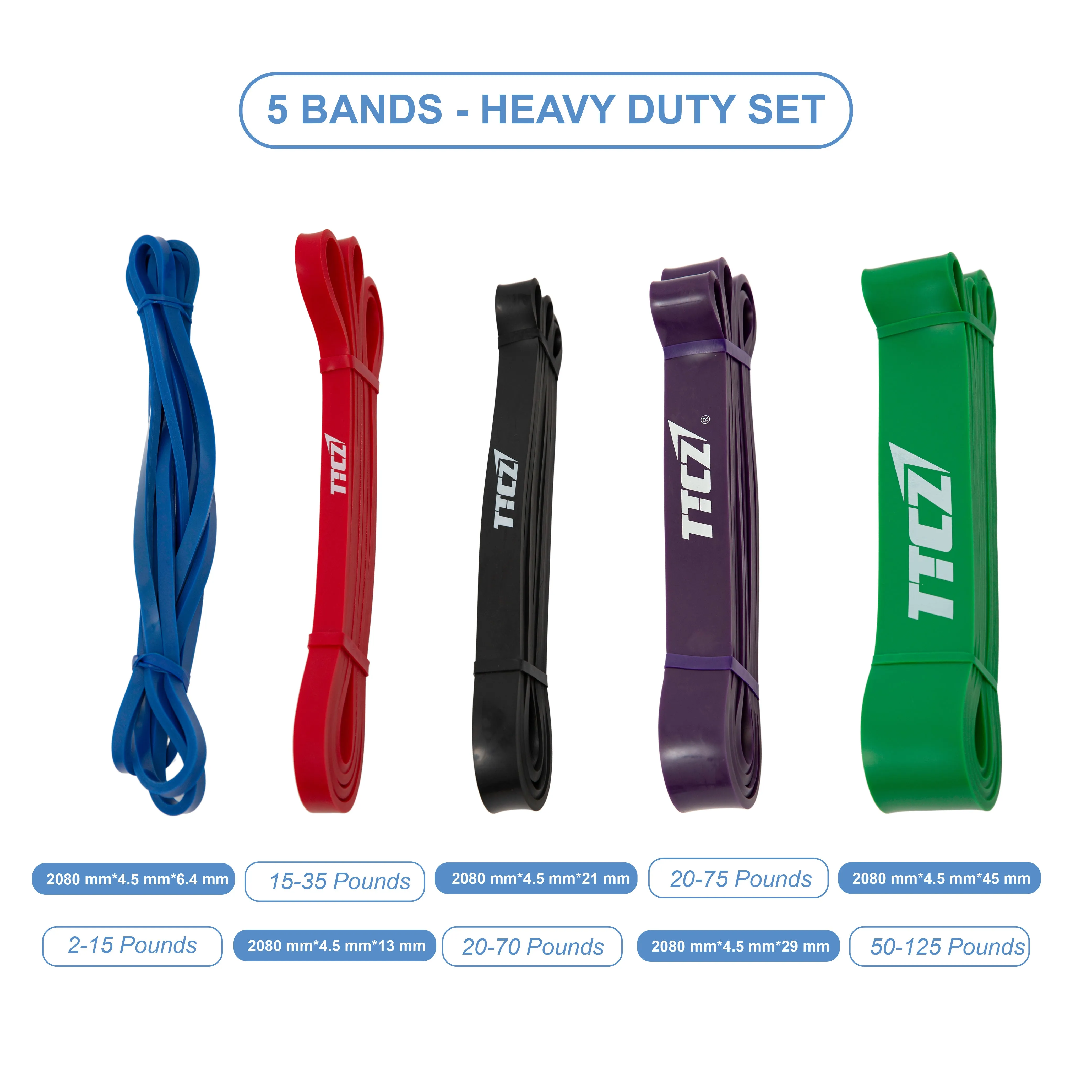 5 Resistance Bands Set