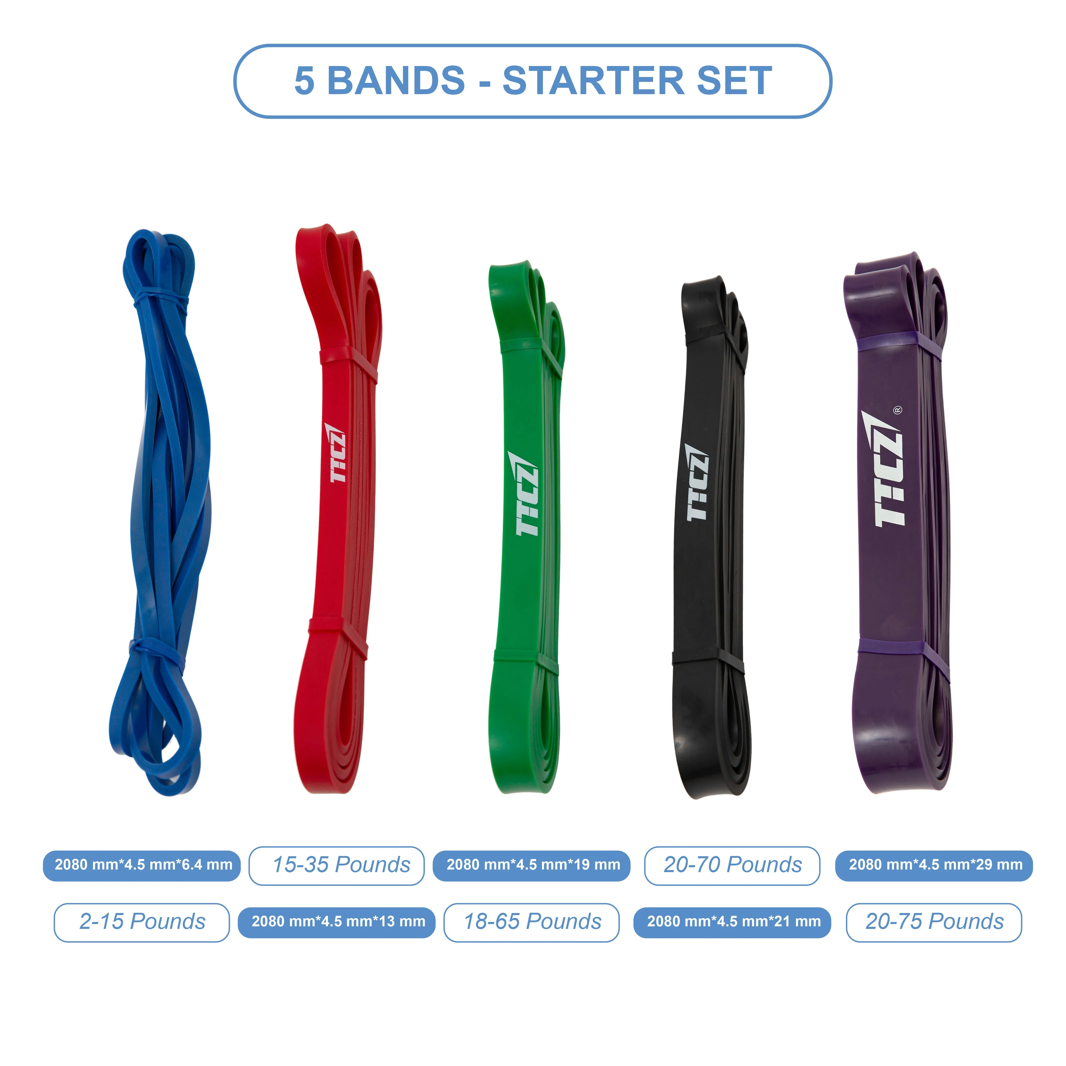 5 Resistance Bands Set