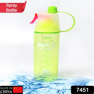 7451 Spray Water Bottle For Drinking Sports Water Bottle Cycling Bpa Free 600ml For Gym Cycling Running Yoga Climbing Hiking Mountaineering