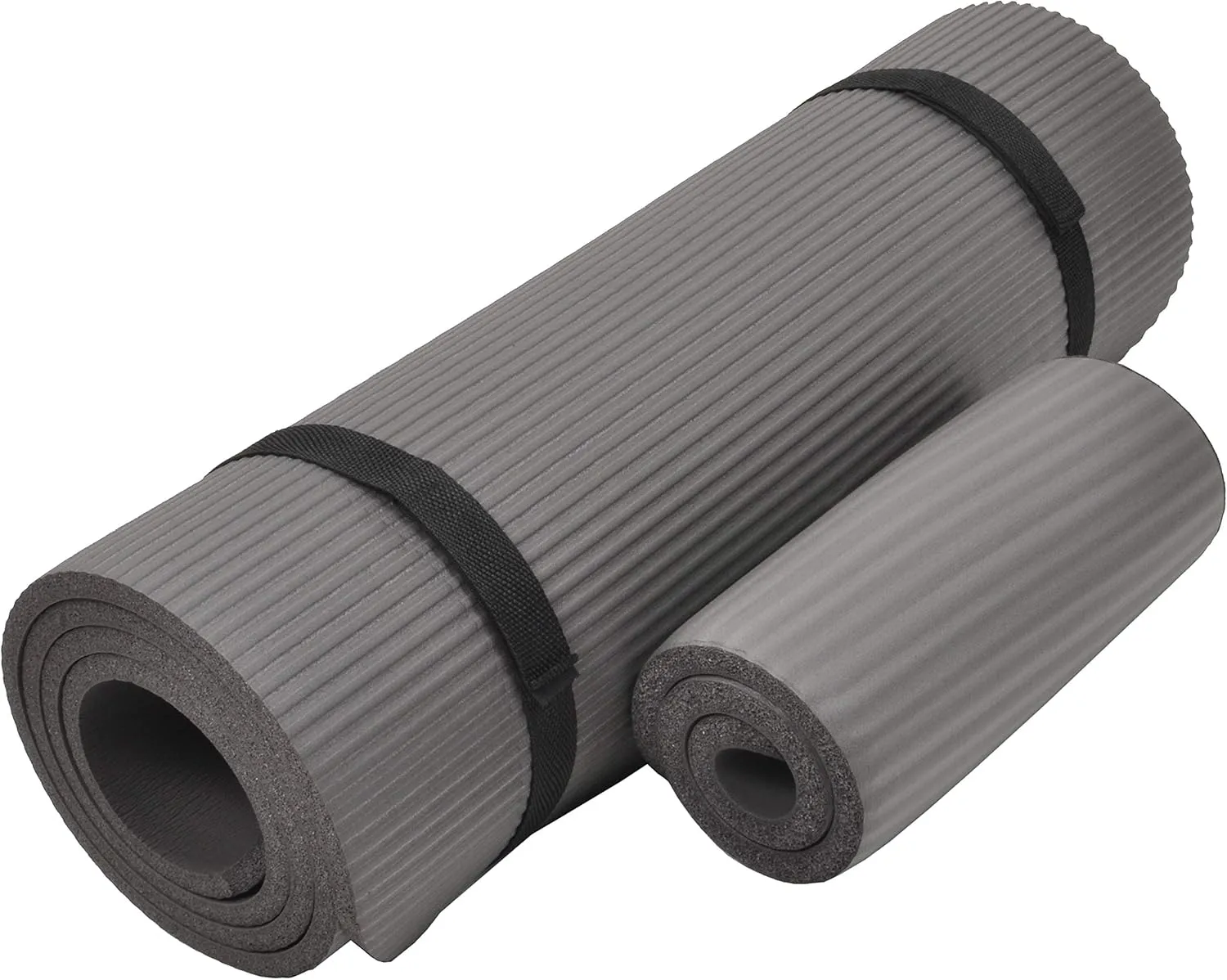 All Purpose 1/2-Inch Extra Thick High Density Anti-Tear Exercise Yoga Mat and Knee Pad with Carrying Strap, Multiple Colors