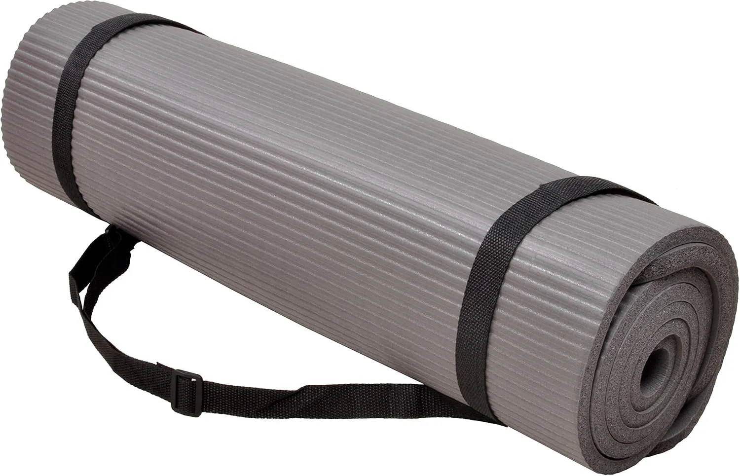 All Purpose 1/2-Inch Extra Thick High Density Anti-Tear Exercise Yoga Mat and Knee Pad with Carrying Strap, Multiple Colors