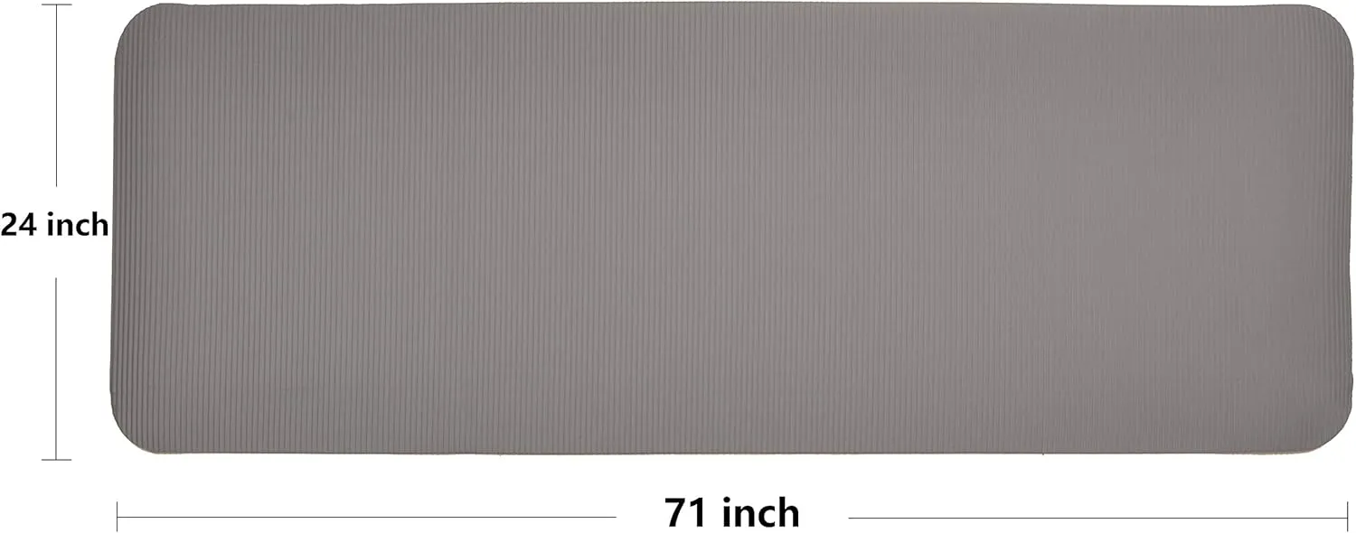 All Purpose 1/2-Inch Extra Thick High Density Anti-Tear Exercise Yoga Mat and Knee Pad with Carrying Strap, Multiple Colors