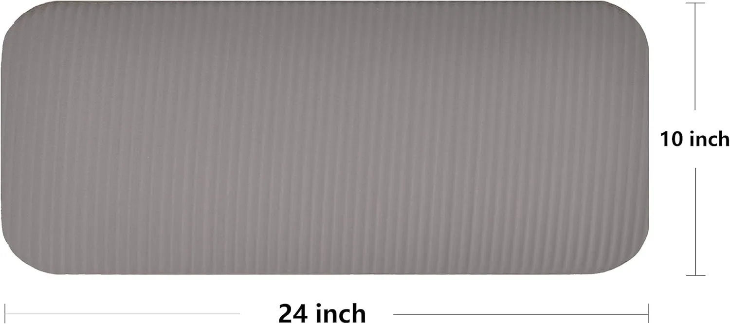 All Purpose 1/2-Inch Extra Thick High Density Anti-Tear Exercise Yoga Mat and Knee Pad with Carrying Strap, Multiple Colors