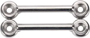 Amarine Made Stainless Steel Bimini Top Strap Pad Eye Footman's Loop Heavy Duty for Jeep Corvette,Buggy,Kayak Tie Downs