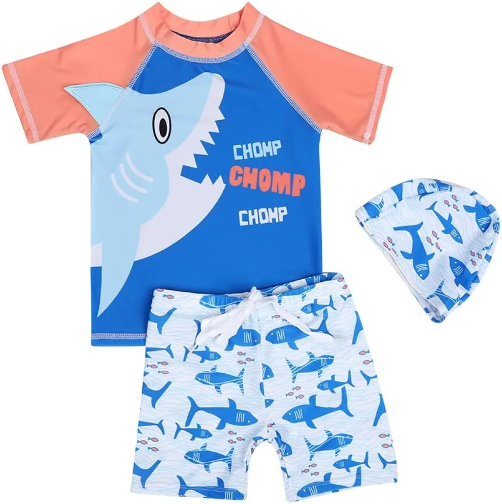 Baby Little Boys 2-10T Summer Swimwear Two Piece Rash Guard Bathing Suits Sun Protection Swimsuits Beachwear