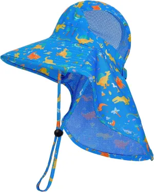 Baby Sun Hat UPF 50  Sun Protective Toddler Wide Brim Hat Swim Beach Pool Outdoor Hat for Baby Boys Girls