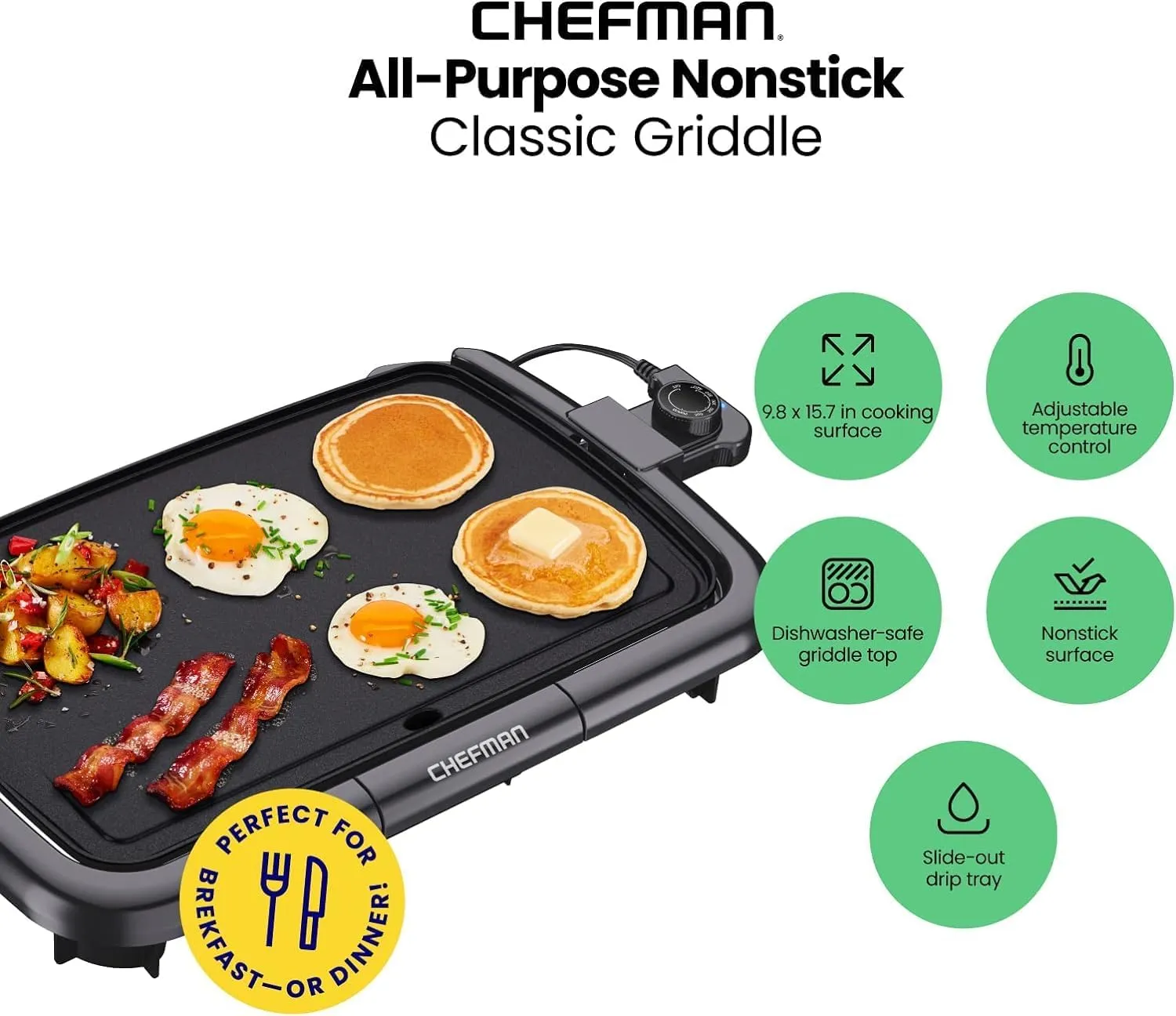 CHEFMAN 10 X 16" Electric Griddle