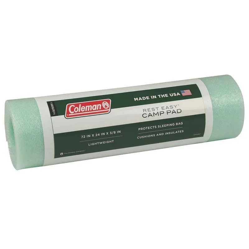 Coleman Rest Easy Green Camp Pad .375 in. H x 24 in. W x 72 in. L 1 pk