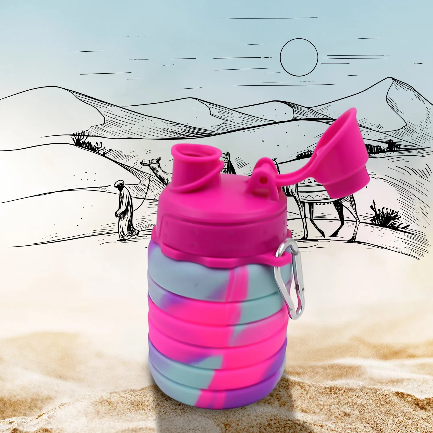 Compact Silicone Water Bottle (500ml)