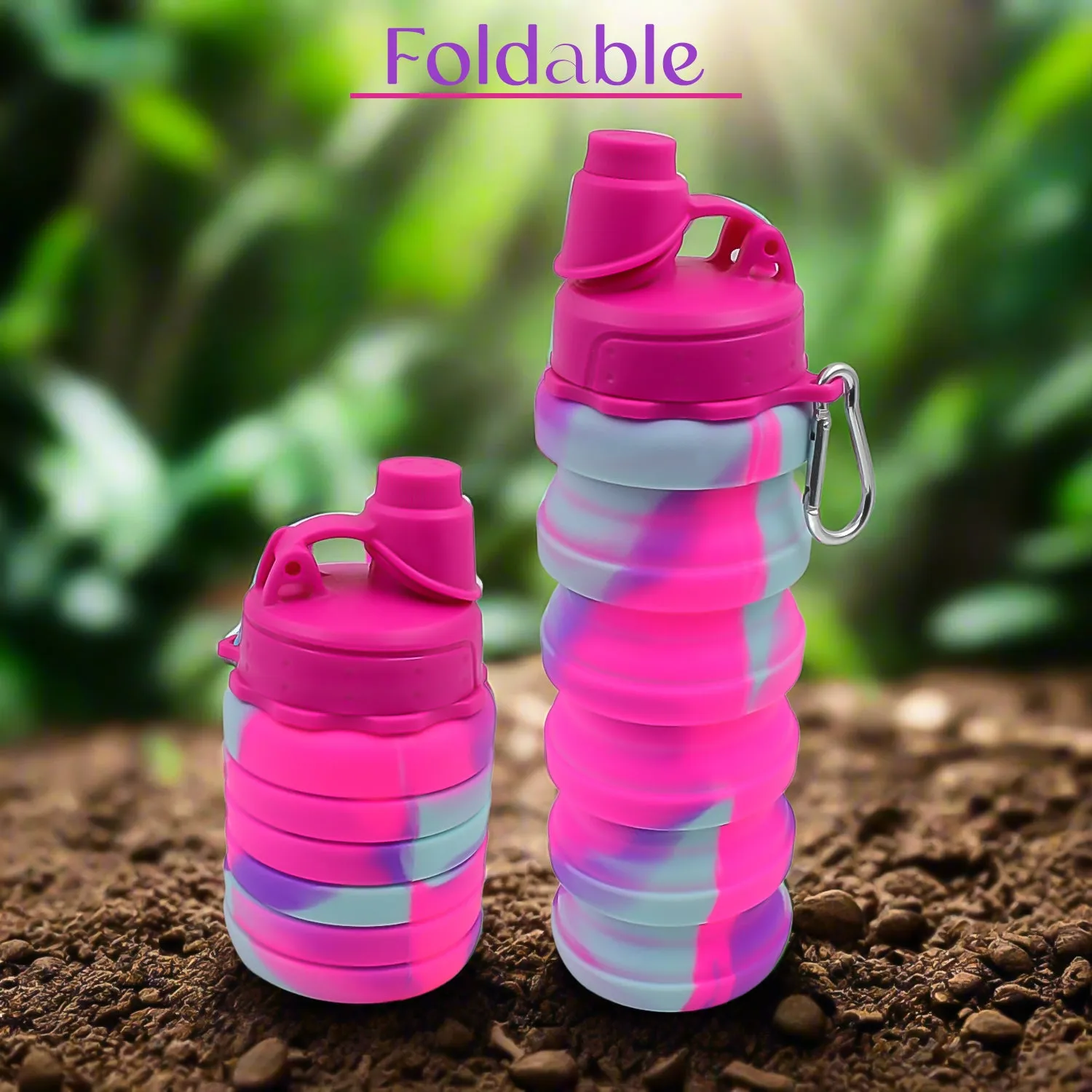 Compact Silicone Water Bottle (500ml)