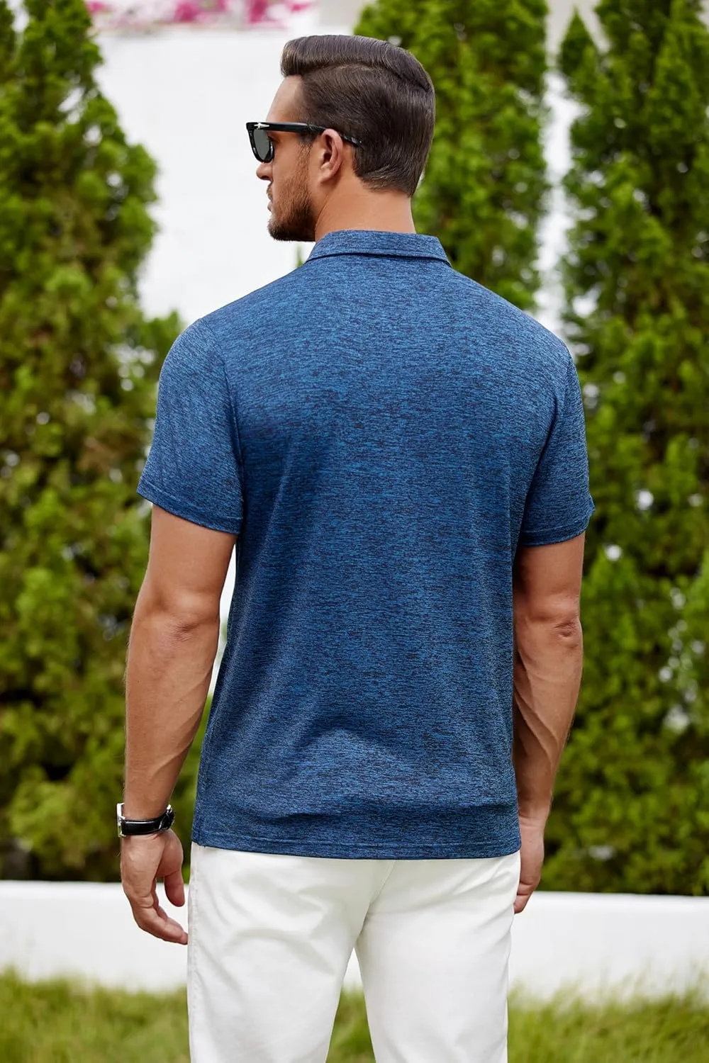 COOFANDY Men's Polo Shirt Golf Quick Dry Performance Short Sleeve Moisture Wicking Athletic Polo Collared Tennis T-Shirt