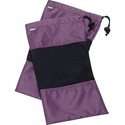 eBags Shoe Sleeves with Drawstring - For Travel - Set of 2 - (Eggplant)