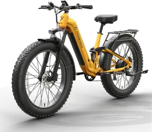 Electric Bike for Adults 960W, 48V 20AH Battery Adult Electric Bicycles, 26" Fat Tire Full Suspension Step-Thru Ebike, 28MPH Mountain Ebike, 7 Speed, 80Miles Range