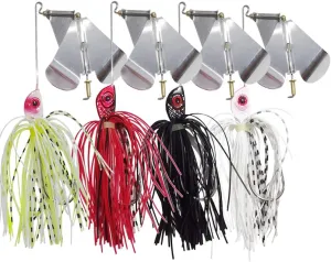 Fishing Lures Buzzbait Spinnerbait Topwater Lure for Bass Pike Fishing 4pcs/Package