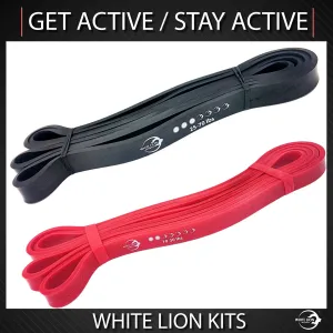 Get Active/ Stay Active: Resistance Band Package (Red Black)