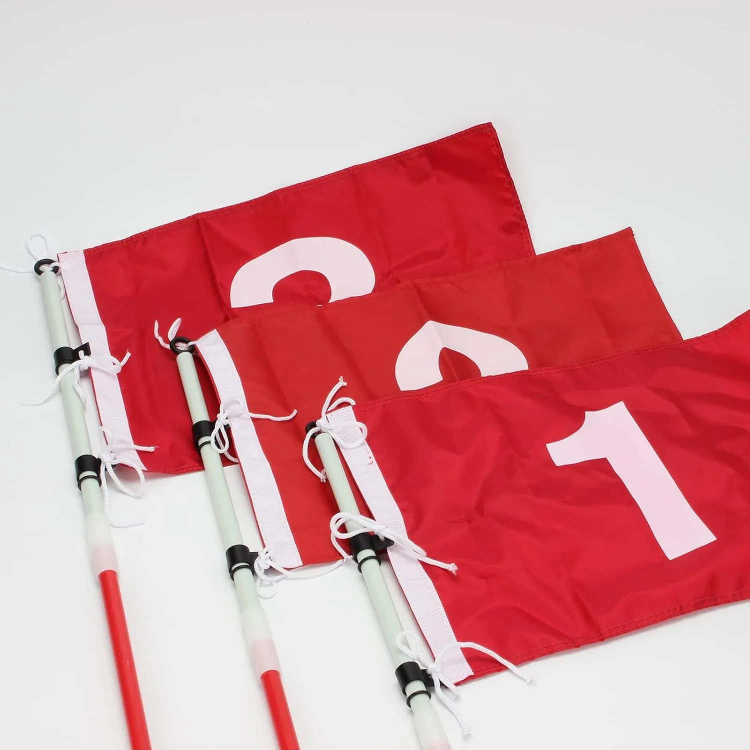 Golf Flagstick 6ft, Nylon Pin Flag ABS Hole Cup Set, Portable 5 Section Design Numbered Flags for Driving Range Backyard, Putting Green Flags for Golf Practice