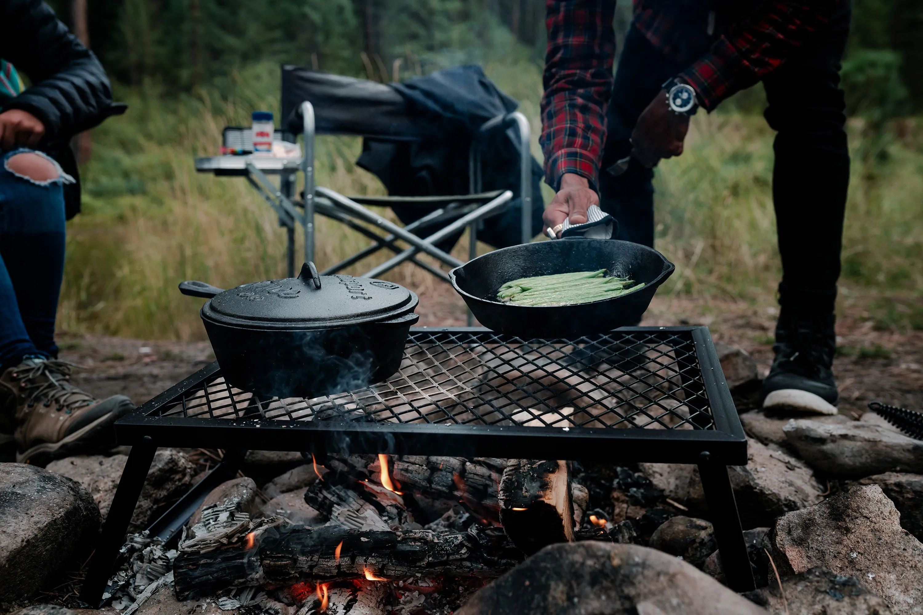 Heavy Duty Steel Camp Grill - 24 In X 16 In