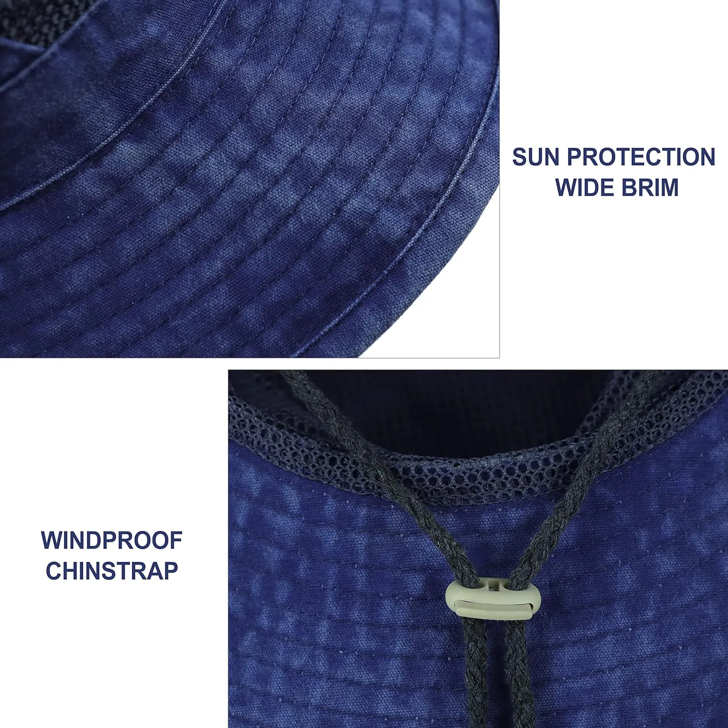 Koreshion Men Sun Hat Sun Protection Wide Brim Fishing Hat Breathable Cotton Summer Hat Foldable Boonie Cap