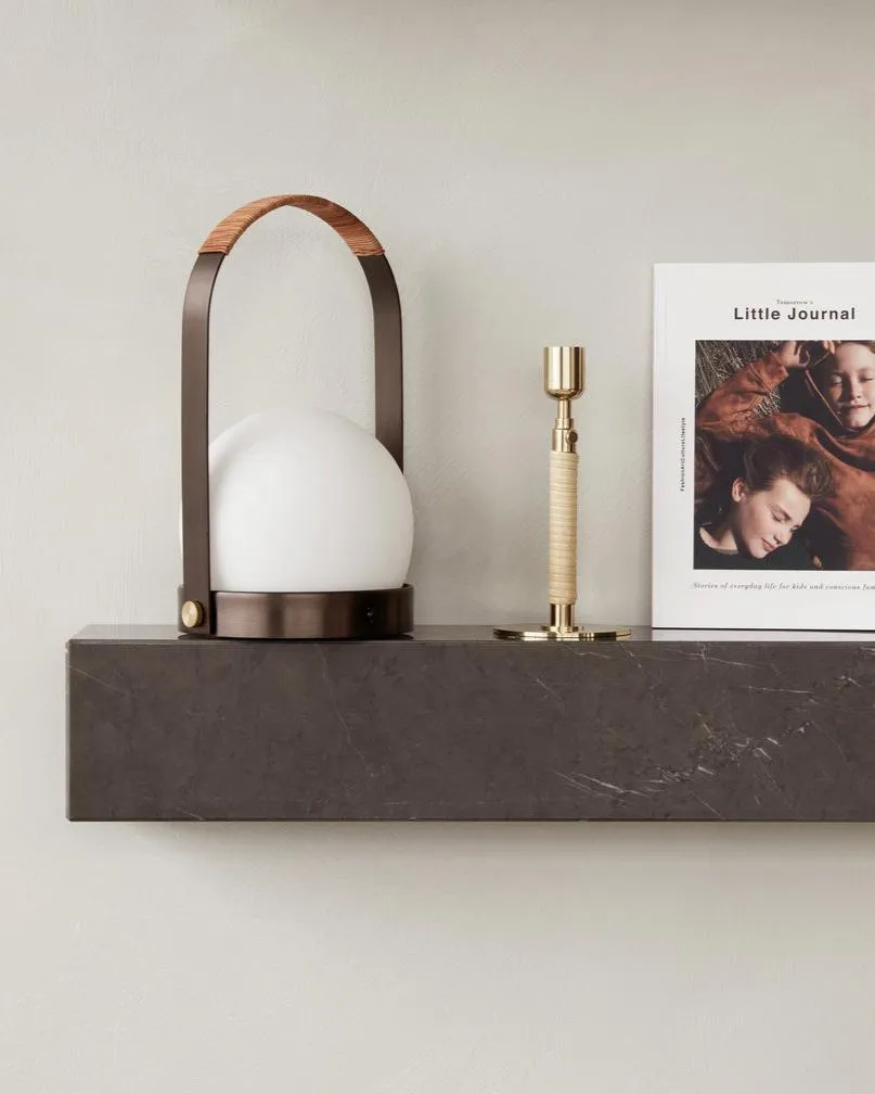 Lightweight Brass Modern Mobile Lantern | Carrie