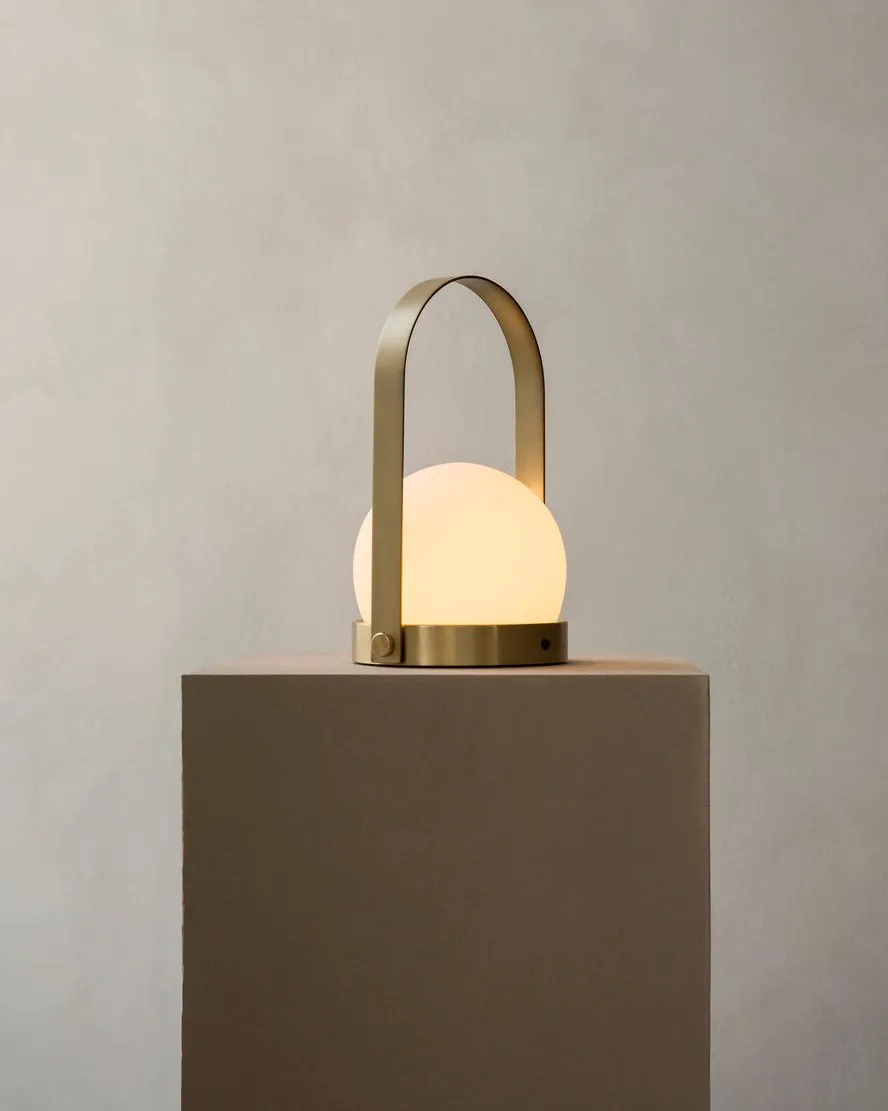 Lightweight Brass Modern Mobile Lantern | Carrie