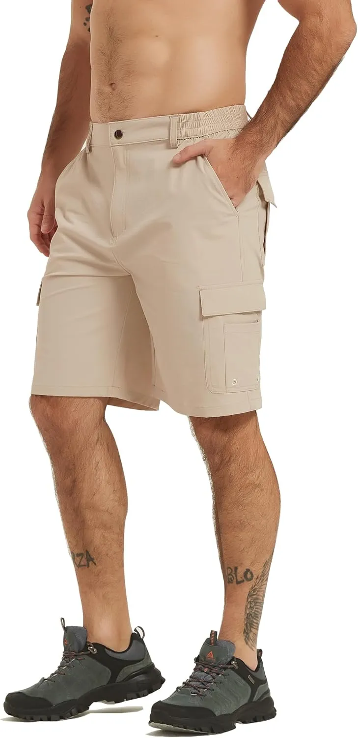 Men's Cargo Work Hiking Shorts Lightweight Quick Dry Waterproof Outdoor Golf Shorts for Men Fishing Travel Camping