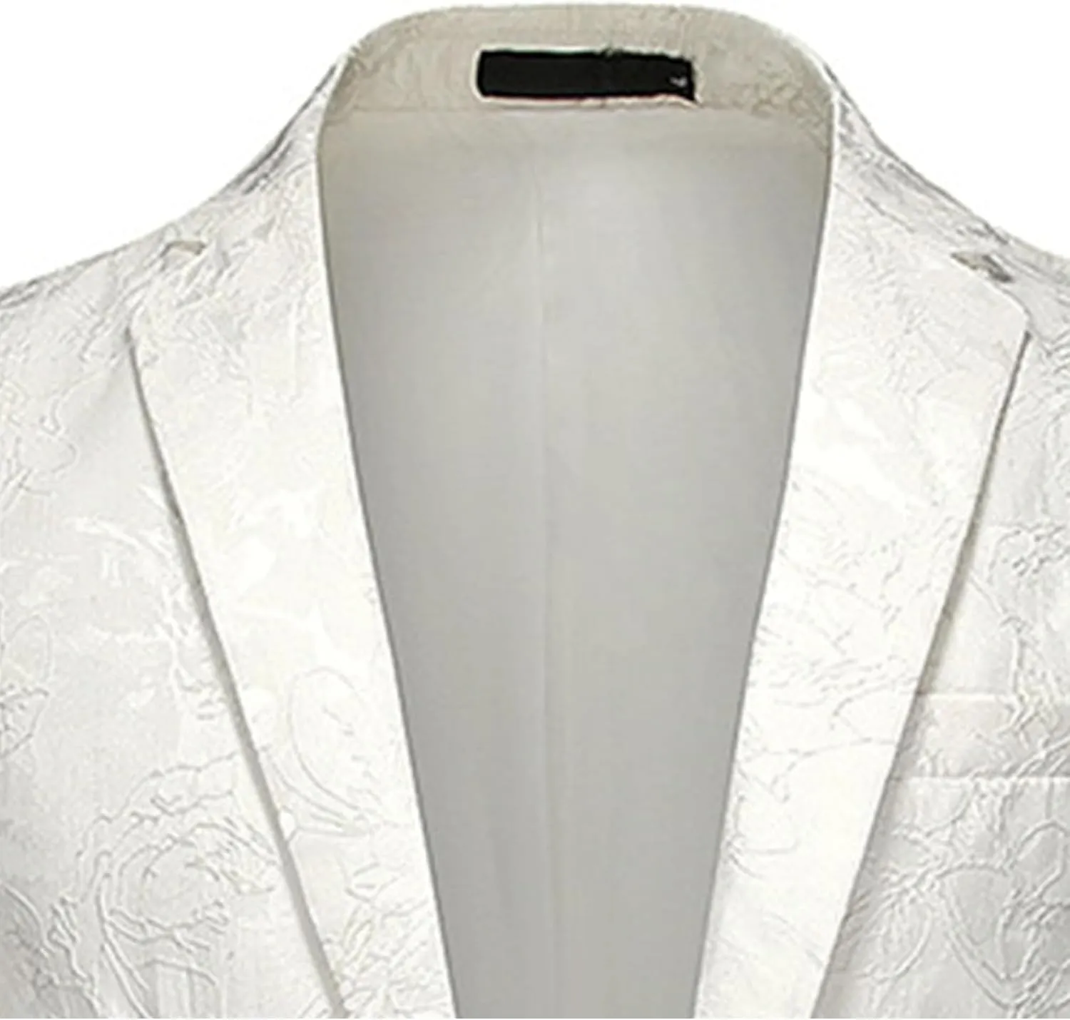 Men's Floral Jacquard Suit Jacket One Button Stylish Print Tux Blazer Notched Lapel Wedding Dinner Dress Tuxedo