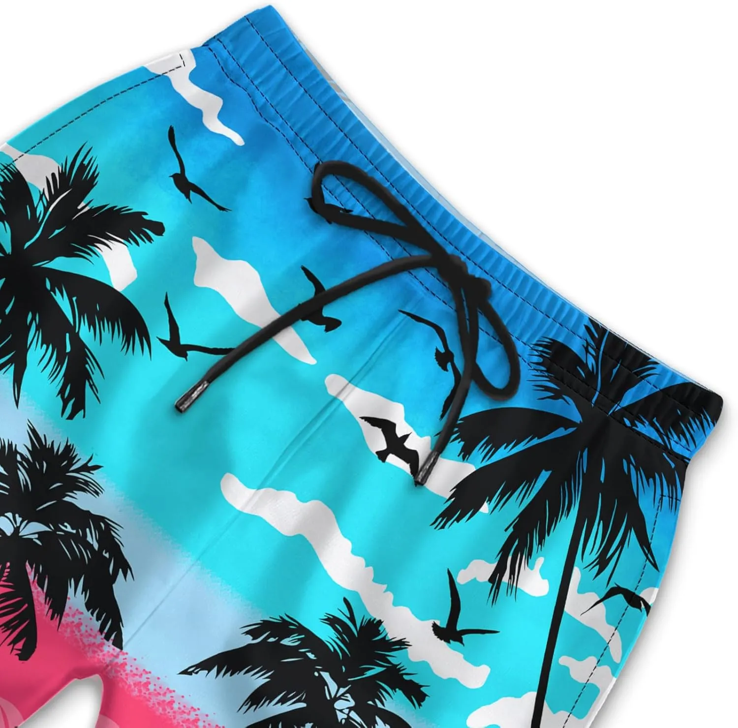 Men's Swim Trunks with Beach Print Quick Dry Swimsuits Board Shorts with Pockets Summer Gifts
