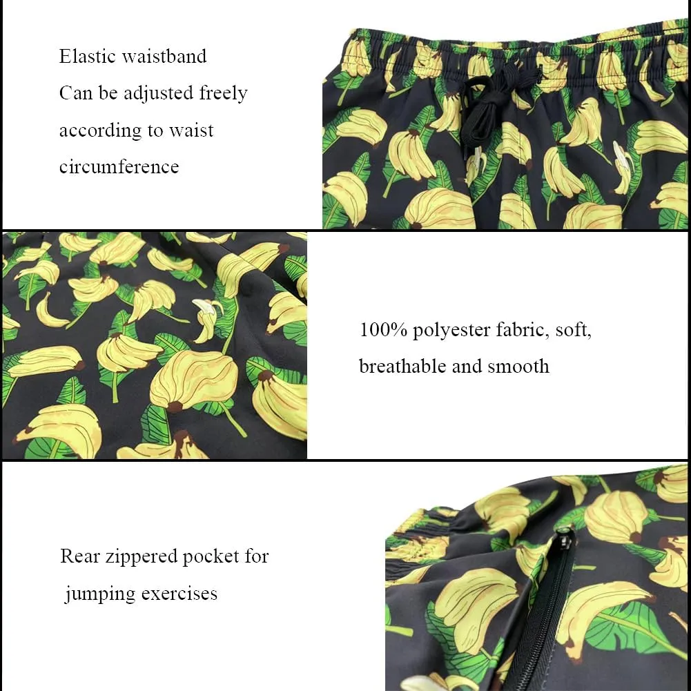 Mens Swim Trunks with Compression Liner Quick Dry Zipper Pocket Bathing