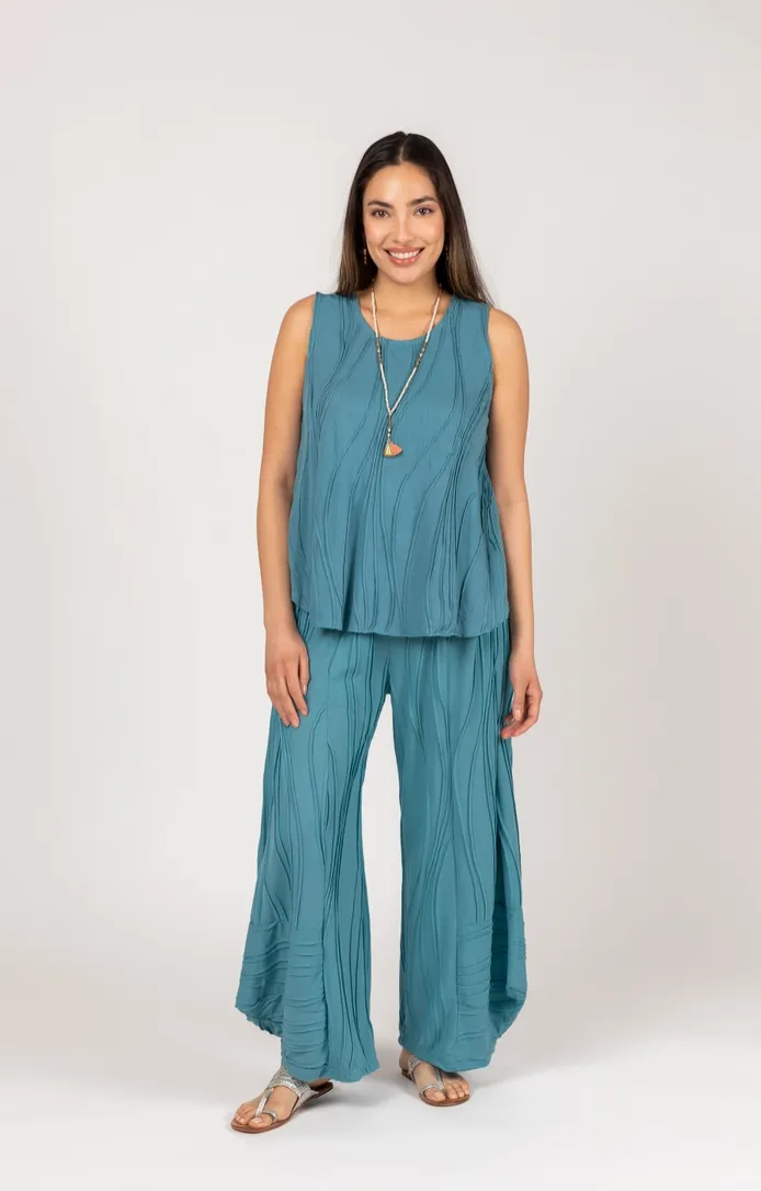 Ocean Blue Texture Pant