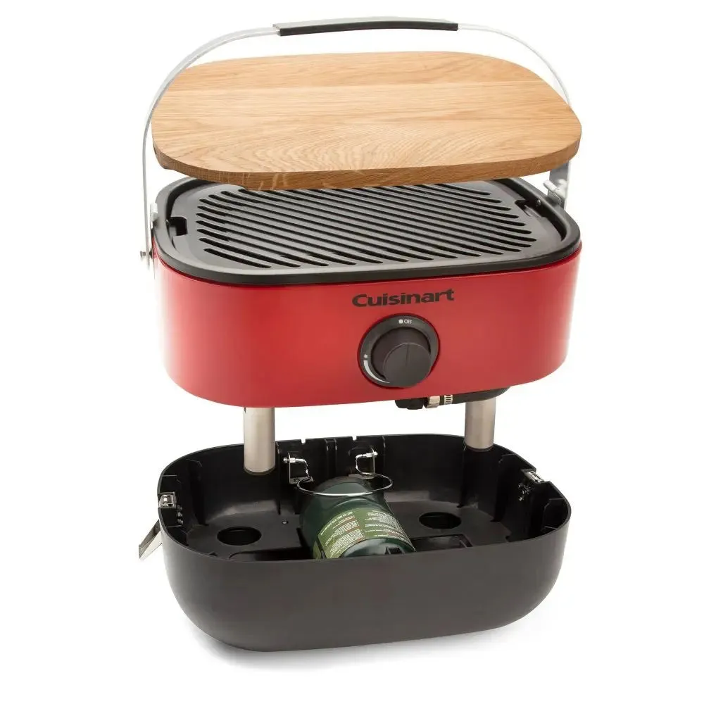 Open Box - Cuisinart 1-Burner Venture Portable Gas Grill CGG-750 Red
