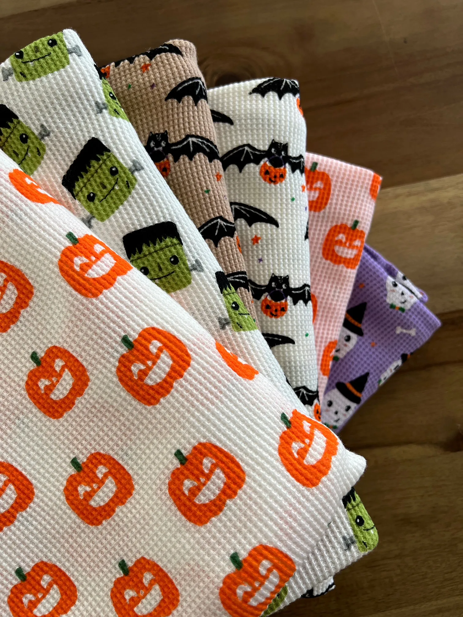 Organic Cotton Waffle Swaddle Blanket, Jack-O-Lantern