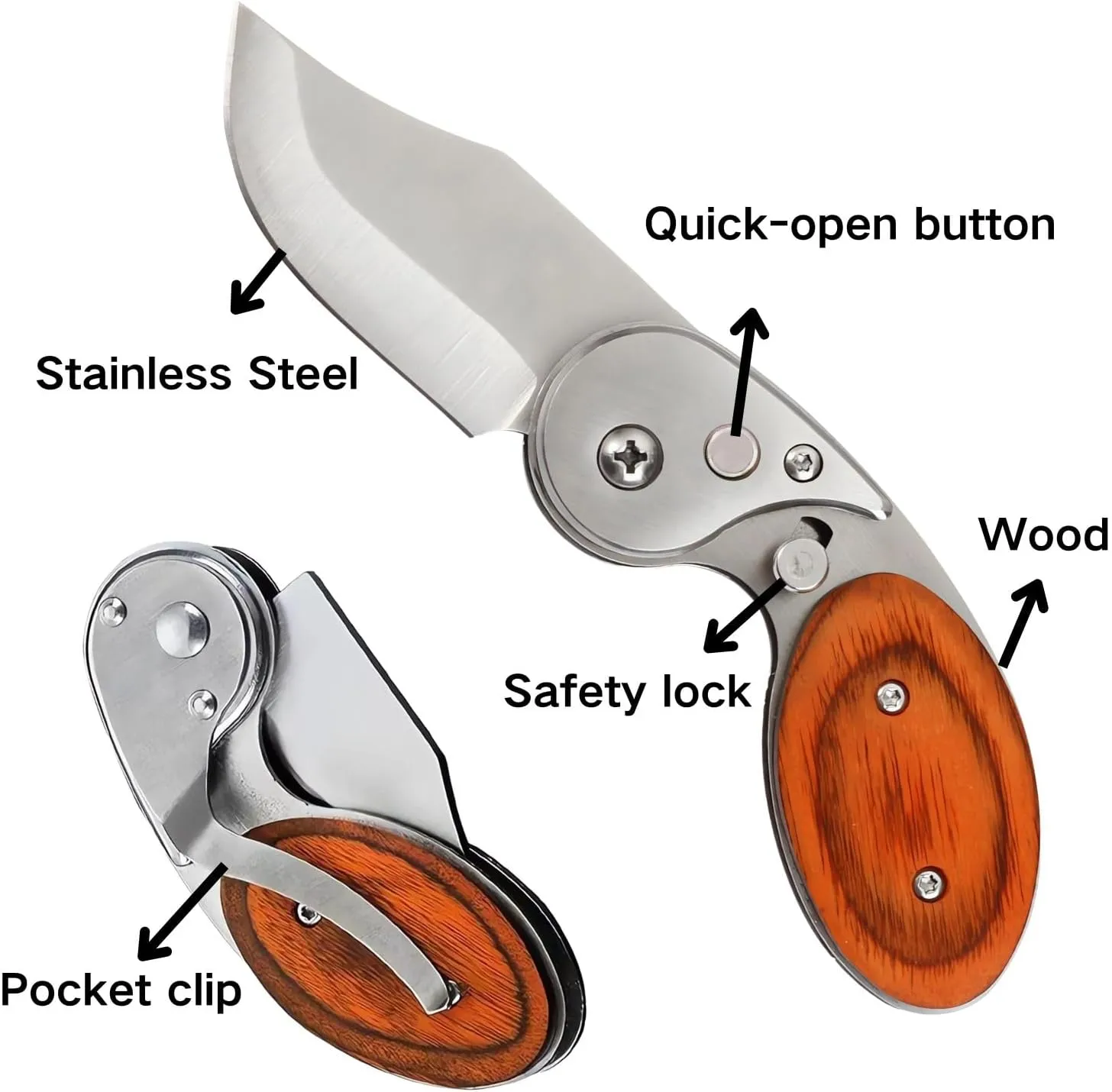Pocket Knives & Folding Knives,Pocket Knife for Men,Tactical Knife,Edc Knife,Small Mini Pocket Knife,Cool Gadgets for Hunting,Survival,Great Gift for Men