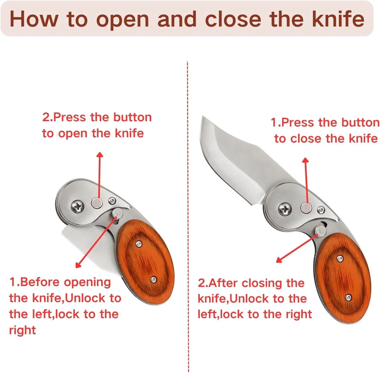 Pocket Knives & Folding Knives,Pocket Knife for Men,Tactical Knife,Edc Knife,Small Mini Pocket Knife,Cool Gadgets for Hunting,Survival,Great Gift for Men