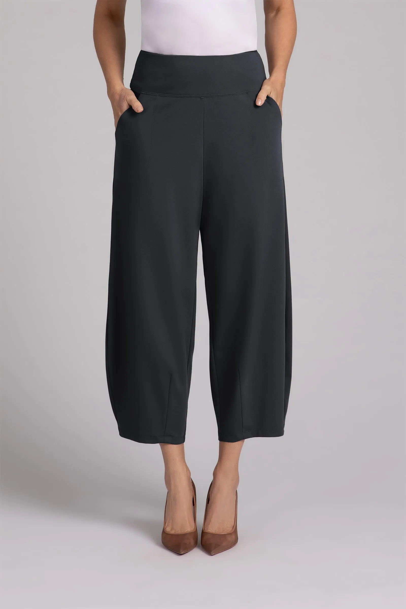 Ponte Narrow Lantern Pant | Graphite