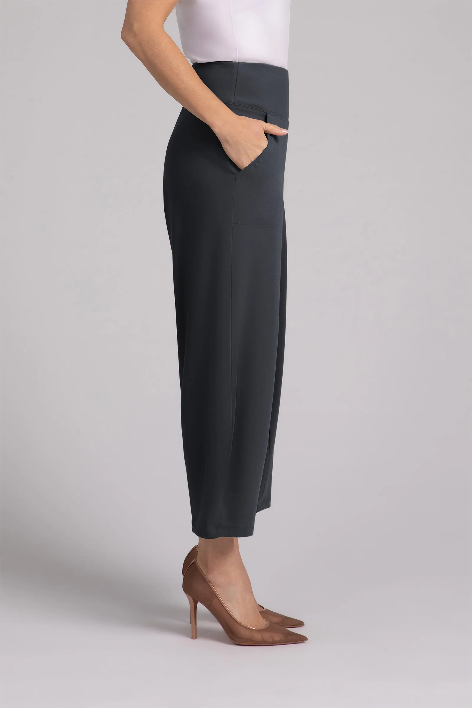 Ponte Narrow Lantern Pant | Graphite