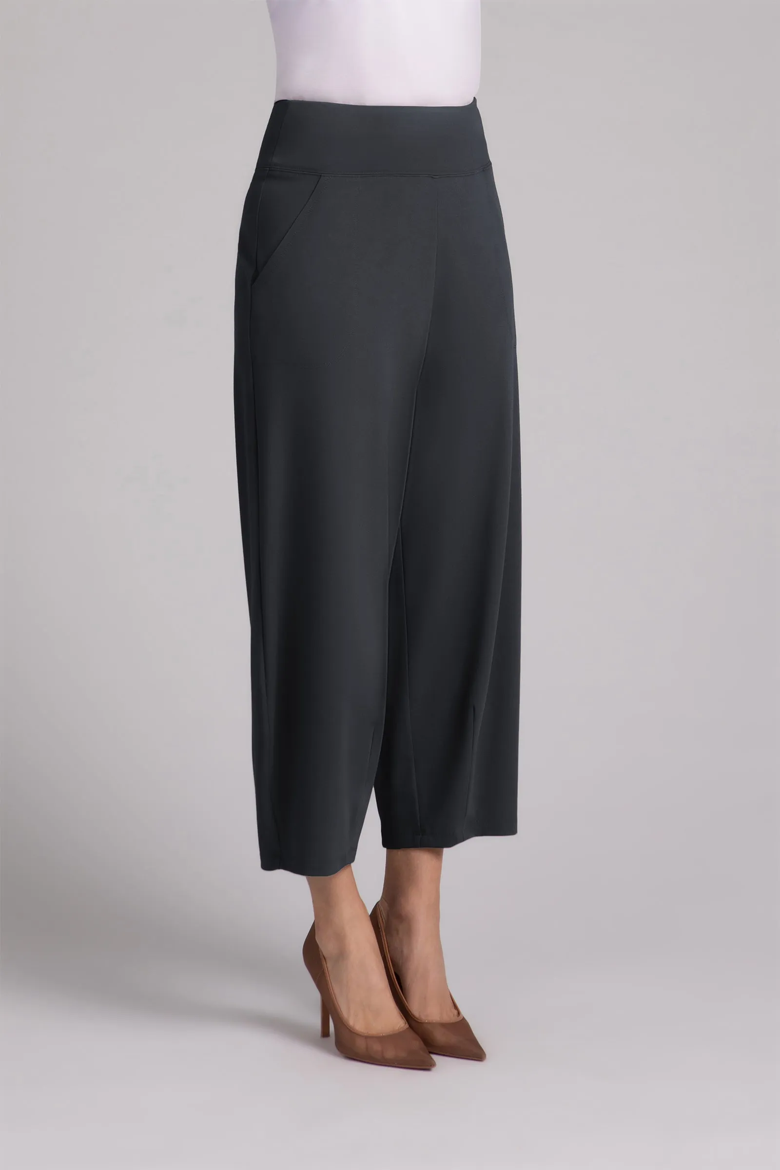 Ponte Narrow Lantern Pant | Graphite