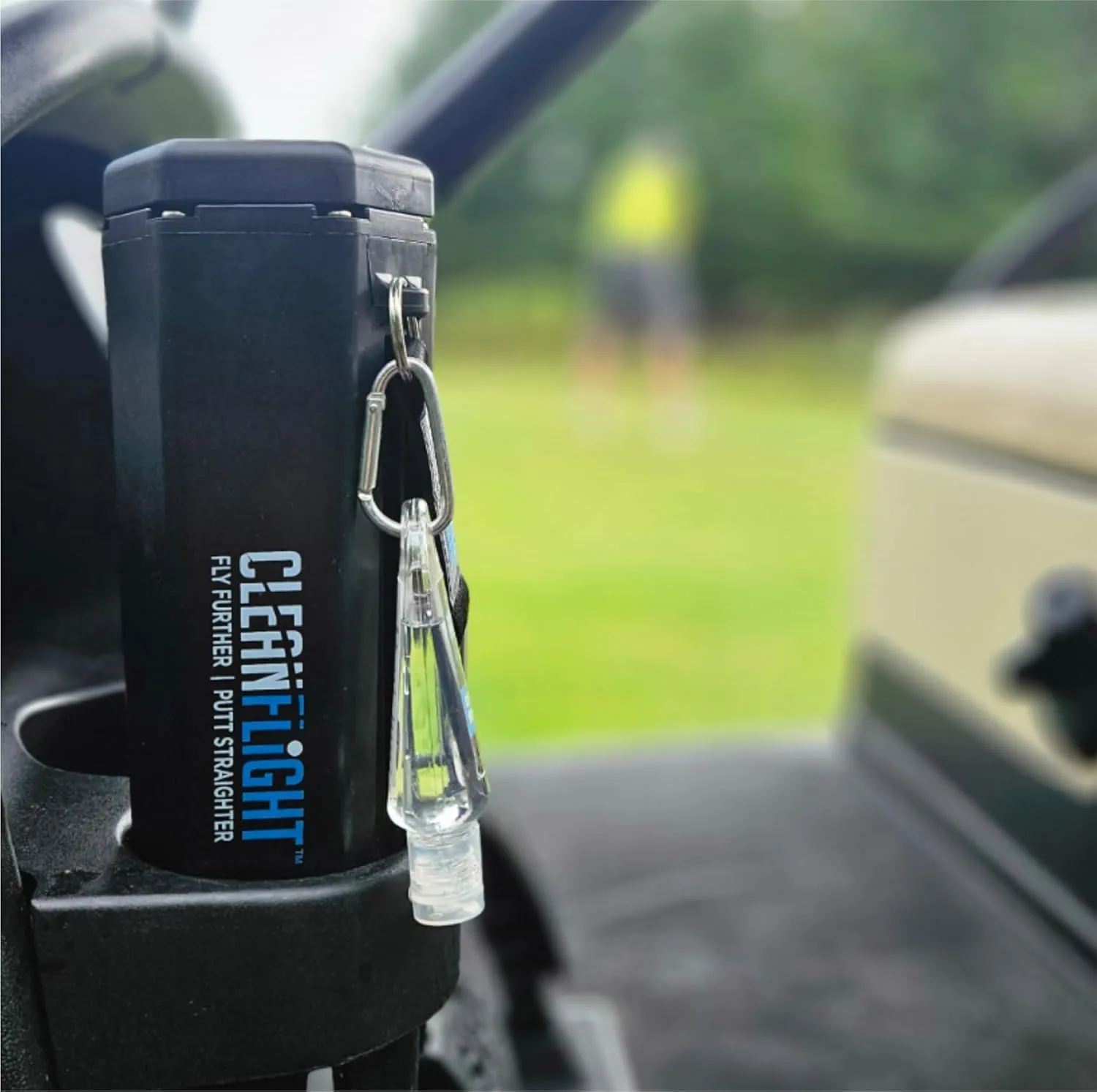 Premium Golf Ball Washer - Portable Cleaner for Golf Bag or Cart - Best Golf Accessories Gifts for Men & Women.