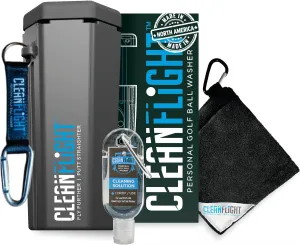 Premium Golf Ball Washer - Portable Cleaner for Golf Bag or Cart - Best Golf Accessories Gifts for Men & Women.