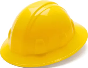 Pyramex SL Series Full Brim Hard Hat 4-Point Ratchet Suspension