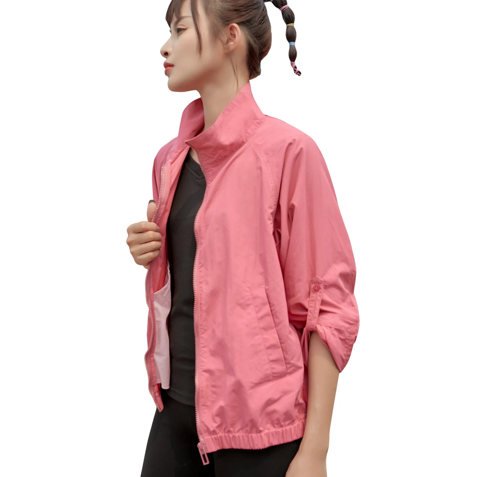 Sidiou Group Anniou Summer Sport Quick Dry Windbreaker Jacket Women Lightweight Waterproof Casual Thin Sun Protection Coat Breathable Anti UV Jacket