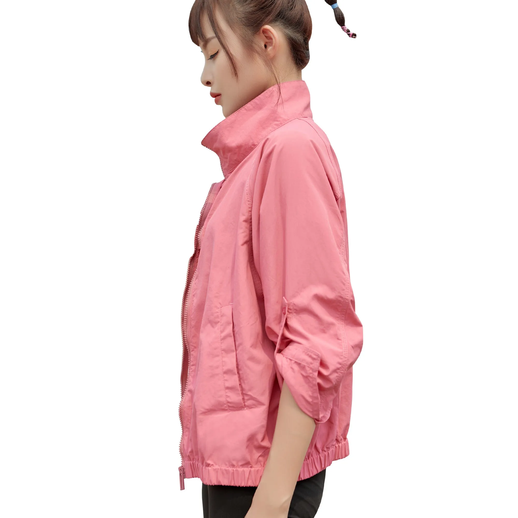 Sidiou Group Anniou Summer Sport Quick Dry Windbreaker Jacket Women Lightweight Waterproof Casual Thin Sun Protection Coat Breathable Anti UV Jacket