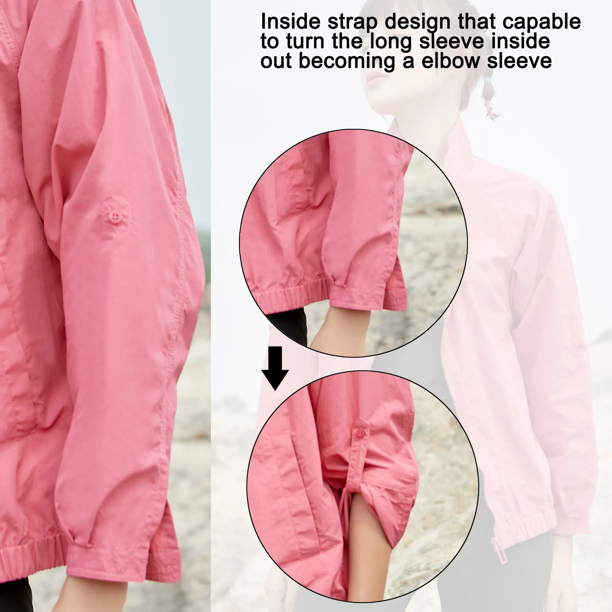 Sidiou Group Anniou Summer Sport Quick Dry Windbreaker Jacket Women Lightweight Waterproof Casual Thin Sun Protection Coat Breathable Anti UV Jacket