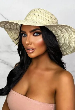 Soleil Slay Natural Wide Brim Hat