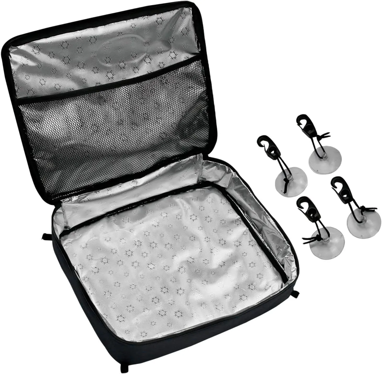 Surf Sup Deck Cooler Bag Paddle Board Cooler Mesh Top Pocket Waterproof Insulated Storage Bag Portable Suction Cup Zipper Nylon Fabric Board Bags Capacity 10 L for Paddleboard, SUP Board and Kayak