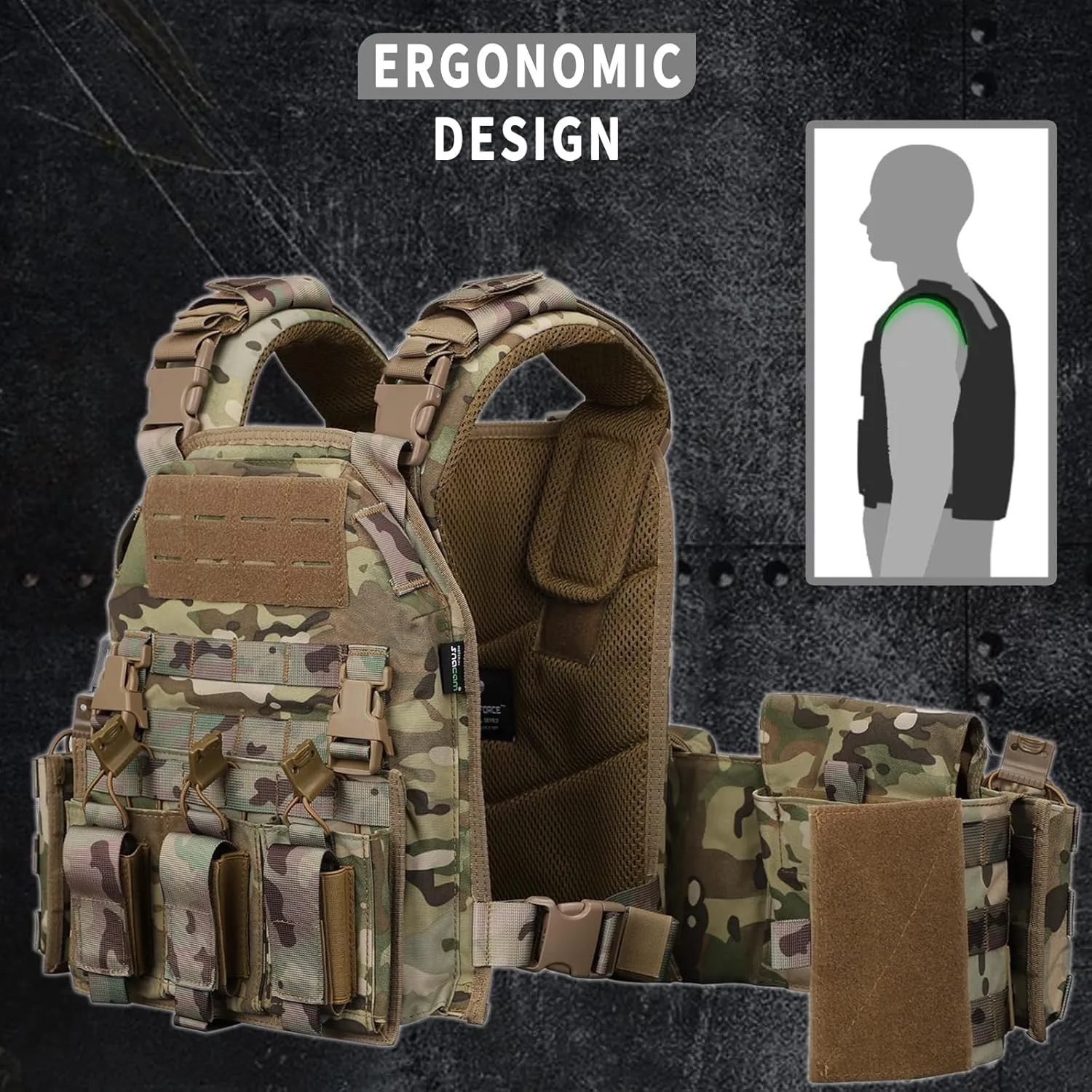 Tactical Vest for Men Molle Security Airsoft Vest Adult