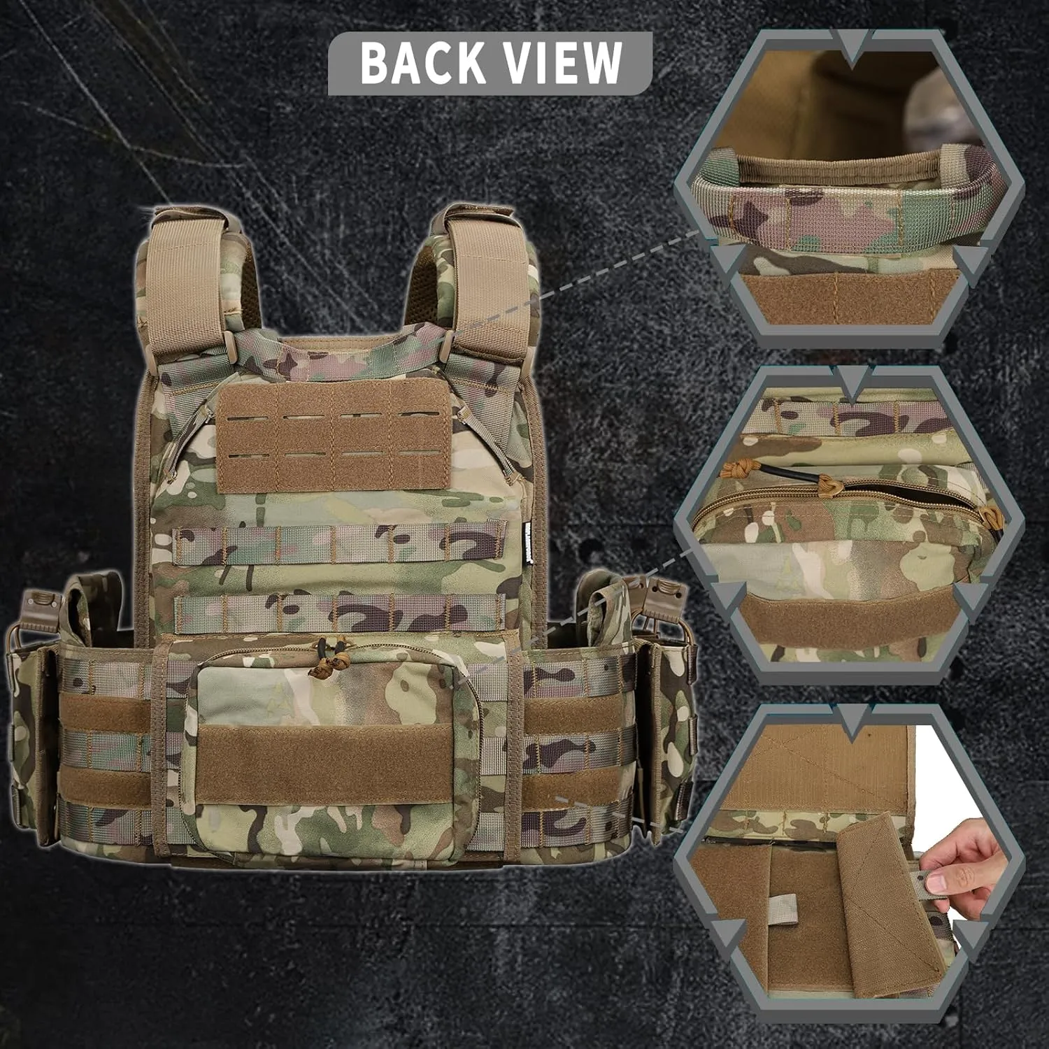 Tactical Vest for Men Molle Security Airsoft Vest Adult